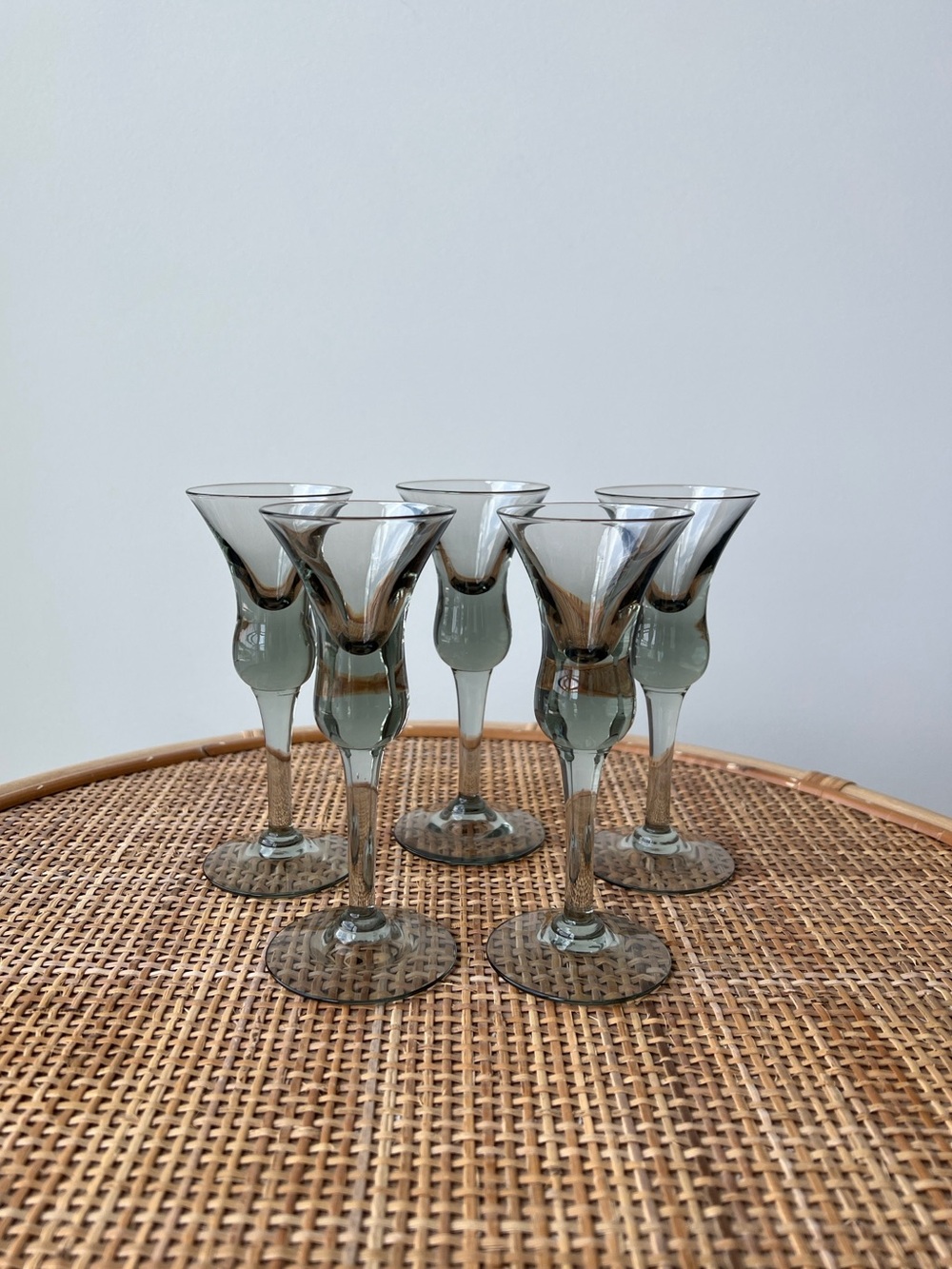 Vintage MCM Danish Holmegaard Apertif Cordial Glasses Set of 5